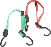 MUELODSIC 2 Pcs Flat Bungee Cords with Hooks for Securing Motorcycles and Luggage High Elasticity Wear Resistant for Electric Bikes and Various Vehicles