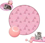 2 in 1 Interactive Simulated Hunting Cat Toys, Cat Tunnel Toys, Electronic Concealed Motion Cat Toys, Cat Mats with Smart Rolling Balls