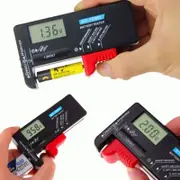 Digital Battery Tester Volt Checker For Aa Aaa 9V 1.5V Button Cell Black Battery Testers
