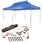 Adventure Kings Portable Gazebo 6x3m + Illuminator 4 Bar Camp Light Kit LED