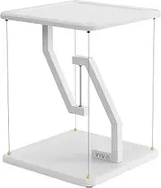 VIVO Anti-Gravity 12 inch Tabletop Speaker Stand, Floating Modern Speaker Holder, Audio Platform, Tensegrity Display Shelf for Home, White, STAND-TEN01W