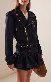 [Zimmermann] Crush Denim Biker Jacket