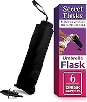 Secret Flasks - Umbrella Flask - 0.25L (6 Drink Capacity) - Smuggle Your Booze into Any Event & Avoid Overpriced Drinks