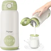 Portable Bottle Warmer for Travel, 15oz Capacity Portable Milk Warmer for Baby, Formula, Breast Milk & Water, On The Go Bottle Warmer with Long Battery Life, Even Heating, Precise Temperature Control