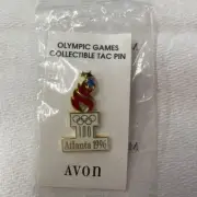 NEW 1996 Olympics Pin Avon Olympic USA Atlanta Torch 100 Pin Lapel Pinback