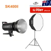 Godox SK400II 400W 220V Studio Strobe Flash with 80cm umbrella softbox,2m stand