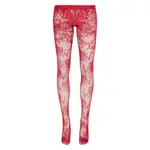 [Alexander Mcqueen] Alexander Mcqueen Floral-lace Tights M-L RED