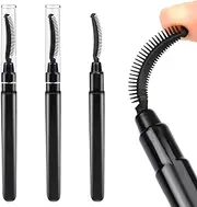 3 Pcs Silicone Lash Brush Mascara Eyelash Separator Eyelash Comb Eyebrow Brush Eyelashes Definer with Dust Lid Lash Separating Comb Brow Grooming Brush