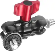 Vsenkes Double Ball Head Flexible Camera Clamp Multifunction Non-Slip Portable Easy to Use 1/4" Screw Adjustable Arm for Tripod Phone