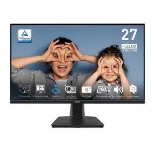 【MSI 微星】PRO MP275 27型 IPS 100Hz 平面護眼商用螢幕(EyesErgo護眼技術/HDMI/1ms/內建喇叭)