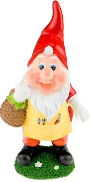 Garden Gnome Figurine Polyresin Statue for Lawn Ornaments, Indoor or Outdoor Dec