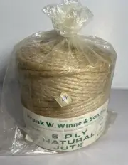 Frank W. Winne & Son 5 Ply Natural Jute 480 Feet 160 Yards 70s 80s
