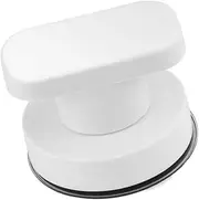 IREES Powerful Suction Cup Handle, Modern White ABS Knob for Fridge Handle, Drawer, Cupboard, Cabinet Door, Glass, Bathroom (White, 6.2 x 6.5 cm, 1.9 inches)