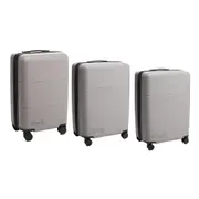 3pc Kadi Large Medium Check In Suitcase & Carry-On Suitcase Luggage Pebble Set