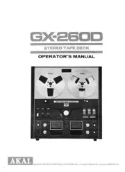 Akai GX-260D Stereo Tape Deck Owners Instruction Manual