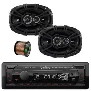 Infinity Alpha 100 Bluetooth FM Radio Receiver, 2x 6x9" 360W Car Speakers, Wire