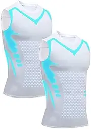 [Generic] V Boost Shape Wear Shirt Men, Ionic Shaping Slimming Tank Top, Sleeveless Compression Vest for Chest & Abs Support