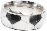 Outanaya Football Pattern Ring Mens Ring Titanium Steel for Men Fashion Accessory