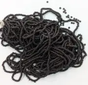 Vintage Czech Glass Opaque Brown Partial Hank Seed Beads 13/0 ? 26 BPI 12g