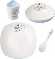 Cinnamoroll with Apple Dinnerware Flatware Meal Set – Plate Bowl Tumbler Spoon, 4 pieces