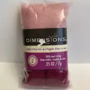Dimensions FeltWorks 100% Wool Roving 0.25oz (1) Pastel Pink Rhubarb Crafts