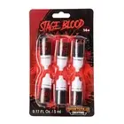 6 Mini Bottles of Fake Halloween Vampire Blood for Halloween Costume, Zombie, Va