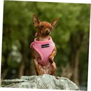 PupTrek Small Dog/Cat Soft Mesh Step in Harness Vest () Medium Pink