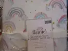 Pottery Barn Kids organic flannel Rainbow Cloud sheet set twin New w tags
