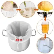 2 x Drawstring Brew Bag Extra Large Fine Mesh Strainer Bag for Home Brewing Beer