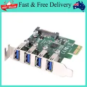 CY Low Profile 4 Ports PCI-E to USB 3.0 HUB PCI Express Expansion Card Adapter 5