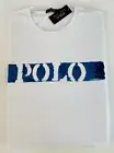 NWT Polo Ralph Lauren Big & Tall WHITE w/ BLUE PAINTED STENCIL LOGO T-Shirt 3XLT
