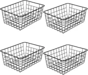 Wire Baskets with Handles, Wire Storage Organizer Baskets, Household Refrigerato