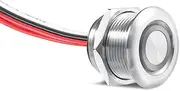 Obeaming 12V LED Light Dimmer, Stainless 12 Volt PWM Dimmer Switch 6A for Boat Campervan Caravan Car Lighting, Push Switch for DC 12V dimmable LED Lamp Strip Light, Recessed Mount Hole 19mm