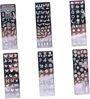FOMIYES 6pcs Manicure Stamping Plate Favor Linen Bracelet Charms for Shoes Lucky Jewelry Novelty Party Glasses Lilac Blue Green Bracelet Blush Mini Whisk Bracelets Bead Kits Grout