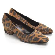 Ladies Marion Parke $595 Pierson Leopard Pump 36 / 6 Suede Heel Shoes New in Box
