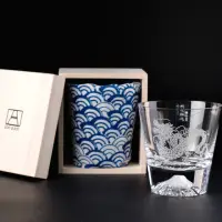 在飛比找momo購物網優惠-【田島硝子】日本手工吹製威士忌神龍富士山杯(TG19-001