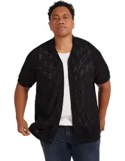 [Johnny Bigg] Alfred Relaxed Fit Knit Shirt in Black