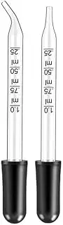 1ml Glass Eye Dropper - Perfect for Essential Oils - Clearly Scaled for Accurate Measurement(Straight)