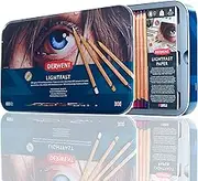 Derwent Lightfast Colored Pencils 100 Tin, Set of 100, 4mm Wide Core, 100% Lightfast, No Fade for 100 Yrs, Oil-based, Premium Core, Creamy, Ideal for Drawing, Coloring, Professional Quality (2306017)