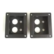 2 Blank ABS Jack Plate W/Dual Cuts For SpeakON NL4 & 1/4" Input PA Speaker 4x3"