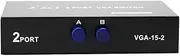 Dpofirs 2 in 1 Out VGA Switcher Adapter for Monitors and Projectors, VGA Splitter with Complete Date Transmission, Compatible with VGA SVGA UXGA XVGA Multisync Display