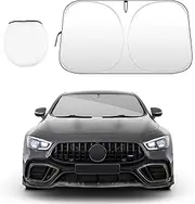 Suvnie Car Windshield Sun Shade, 55.1"×27.6" Auto Front Window Reflector Sunshade for Heat, Sun & UV Ray Protection, Sun Visor Protector to Keep Your Vehicle Cool, Car Accessories