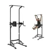 Adjustable Power Tower Dip Station, Pull Up Bar for Home Gym