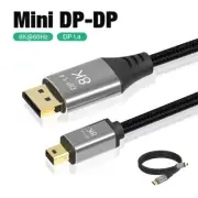 1M 2M 3M 8K@60Hz DP1.4 Mini DisplayPort to DisplayPort Male Cable Thunderbolt 2