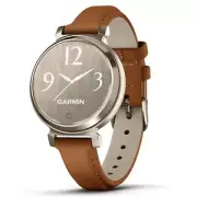 Garmin Lily® 2 Classic Fitness Smart watch Cream Gold with Tan Leather Band