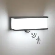 Solar Wall Light Outdoor with Motion Sensor, Aluminum PIR Outside Garden Lamp...