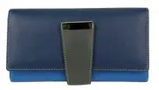 Franco Bonini - 4207 Ladies Large Leather Wallet - Blue Multi