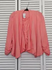 NWT Women's Maurices Jacket Size S Peach Open-Front Wrap Top Lined