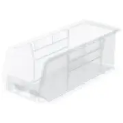 11 Inch Stackable Clear Storage Bins Multi Purpose Organizing Bins 20 Pound C...