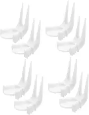 TOYANDONA 8pcs Bird Fruit Fork Plastic Birdcage Fruit Holder Parrot Feeding Fork Birds Food Feeder Tool Accessory for Parrots Hamster White